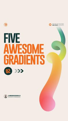 the cover of five awesome grade students'book, with an orange and green design