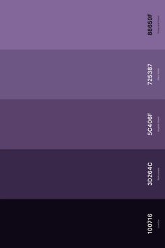 the pantoner color scheme for purple is shown in three different shades, including black and