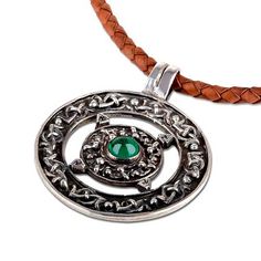 Norse Amulet silver with Emerald Spiritual Compass Pendant Jewelry, Bohemian Medallion Jewelry For Good Luck, Bohemian Good Luck Medallion Jewelry, Artisan Jewelry Round Pendant For Meditation, Bohemian Good Luck Pendant Jewelry, Bohemian Engraved Jewelry For Good Luck, Artisan Round Pendant Jewelry For Meditation, Bohemian Round Pendant Necklace For Blessing, Spiritual Hand Forged Medallion Necklace