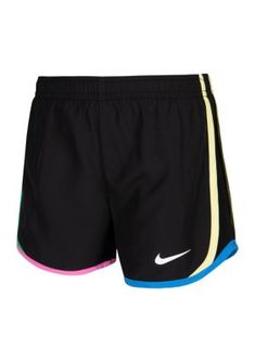 Dri-Fit tempo shorts with a classic Nike swoosh print. Designed with a stretch-heat transfer blocker on the front, these shorts will keep her cool even during playtime. | Nike Girls 4-6x Tempo Shorts Color Block Athletic Shorts For Sports, Sporty Color Block Athletic Shorts, Multicolor Moisture-wicking Shorts For Athleisure, Multicolor Moisture-wicking Athleisure Shorts, Sporty Multicolor Moisture-wicking Swim Trunks, Multicolor Sporty Moisture-wicking Shorts, Multicolor Sporty Shorts With Moisture-wicking, Sporty Multicolor Moisture-wicking Shorts, Sporty Multicolor Swim Trunks