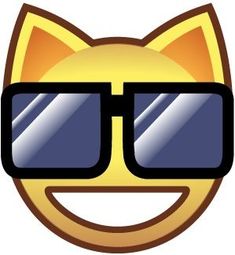 a yellow cat with sunglasses on it's face