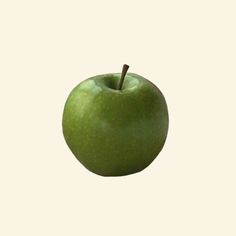 an apple is shown in front of a white background