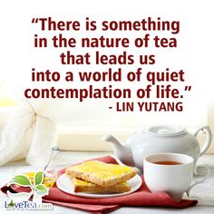 there is something in the nature of tea that leads us into a world of quiet, contemplation of life