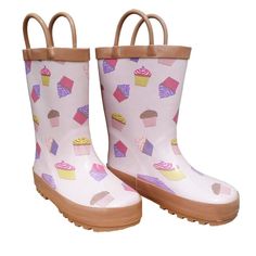 Cupcake_Boots_600-46_5.jpg?0 Childrens Cupcakes, Teen Boots, Boys Rain Boots, Girls Rain Boots, Kids Rain Boots, Kids Rain, Pink Cupcakes, Rain Gear, Comfortable Boots