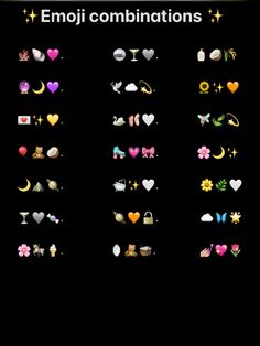 the emoj icons are all different colors and shapes