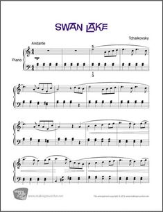 swan lake sheet music for piano