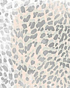 an animal print pattern with grey spots on white and pink background, which is very similar to the leopard's fur