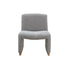 a grey chair on a white background