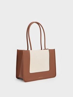 Tan Daylla Canvas Tote Bag | CHARLES & KEITH Kate Bags, Brand Collaboration, Size Chart For Kids, Charts For Kids, Charles Keith, Printables Kids, Everyday Bag, Canvas Tote Bag, Kids Bags