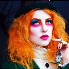 Made Hatter Makeup, Womens Mad Hatter Makeup, Mad Hatter Makeup For Women, Willow Aesthetic, Mad Hatter Girl, Party Makeup Ideas, Hatter Costume