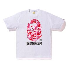 A Bathing Ape Camo Ape Head Logo T-Shirt 'White Pink' BAPE19SS-006 (Unisex/Camouflage/Short Sleeve) Camouflage Graphic Print Relaxed Fit T-shirt, Bape Outfits Baddie, Bathing Ape Shirt, Bape Outfits, Bape Shirt, First Day Outfit, Coding Shirts, Cc Clothes, Camouflage Shorts