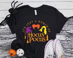 It's Just a Bunch of Hocus Pocus Shirt, Halloween Party Shirts, Hocus Pocus,Sanderson Sisters Tee,Halloween Outfit, 2023 Halloween Shirts. Elevate your wardrobe with our shirt - where comfort meets chic. An embodiment of style and sophistication, it's your key to effortless fashion. Dive into a world of colors and sizes, embracing your unique identity. #halloween outfit #halloween #halloween party #Shirt #Snorider Basic Witch Shirt, Witchy Mama, Hocus Pocus Sanderson Sisters, Sanderson Sisters Shirt, Hocus Pocus Shirt, Happy Halloween Shirt, 2023 Halloween, Outfit 2023, Sanderson Sisters