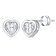 PRICES MAY VARY. 💕Sterling Silver Studs: S925 sterling silver post stud earrings, 14K Real Gold plated, Protect your ears from searching for damage, from fading and rusting.Hypoallergenic Earrings suitable for sensitive ears. 💕Size: Heart Initial Stud Earrings are 0.26"/6.7mm W x 0.26"/6.7 mm H,Length of the sterling silver post is 11mm x 0.8mm.The right size, suitable for most girls. 💕Service Guarantee: 180-day money back and free exchange if you are not satisfied.If you have any questions a Toddler Earrings, Teen Girl Jewelry, Initial Stud Earrings, Initial Earrings Studs, Jewelry For Girls, Gold Jewelry Gift, Initial Earrings, Earrings For Girls, Christmas Gifts For Wife