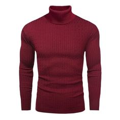 70% Cotton, 30% Polyester Machine Wash These Turtleneck Sweaters Made Of High-Quality Soft Fabric, Keep Warm, Comfortable, Soft And Skin-Friendly, Elastic, Have A Good Hand Feel, And Drape. High-End Knit Process, Making You Feel Warm And Comfortable On Chill Days, Please Rest Assured To Purchase Men's Classic Turtleneck Sweaters Feature In A Turtleneck, Long Sleeves, Slim Fit, Delicate Twist Patterned, Ribbed Cuffs And Hem, Solid Color. Can Efficiently Block Out Wind And Chill, Modern Basic Turt Red Winter Sweater With Ribbed Cuffs, Casual Red Winter Sweater, Casual Solid Color Cable Knit Turtleneck, Casual Solid Cable Knit Turtleneck, Casual Red Sweater With Ribbed Cuffs, Casual Red Outerwear With Ribbed Collar, Casual Red Fitted Turtleneck, Red Sweater With Ribbed Collar For Fall, Casual Fitted Red Turtleneck