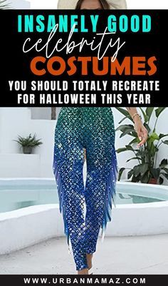 a woman walking down the runway with text overlay that reads, insaley good celebrity costumes you should totally recreae for halloween this year