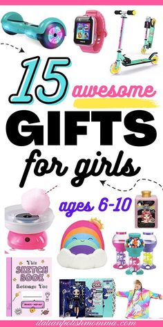 Gift ideas for girls like watches, squishmallows, gum ball machine, skateboard, hoverboard, dolls and much more! Girls Xmas Gifts, Birthday Presents For Girls, Cool Gift Ideas, Top Christmas Gifts, Presents For Girls, 3 Girls, Christmas Gift List