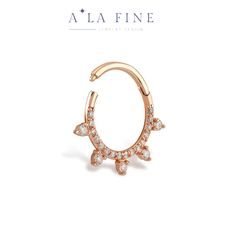 "This item is made of 14K Solid Gold. It's a Minimalist Hoop Piercing. It's suitable for Septum, Helix, Tragus, Conch. It has 0.18 ct diamonds. This jewelry piece is made to order. Each order will be beautifully packaged for gift giving in a jewelry box with a diamond certificate in your name on it. We sell piercings as a single. This piercing is made of 14k solid gold. Diameter: 10mm Gram: 1,17 GR Width : 1.00 mm 1.2 mm 16 gauge 0.18 ct natural diamond VS-SI clarity G-F color This single pierci White Gold Hoop Nose Rings, Luxury Hoop Jewelry With Halo Detail, Elegant White Gold Hoop Septum Ring, Fine Jewelry Small Hoop Halo, Fine Jewelry Small Hoop With Halo, Fine Jewelry Small Hoop Halo Earrings, Fine Jewelry Small Hoop Earrings With Halo, Elegant Pierced Septum Ring For Wedding, Elegant Septum Ring For Wedding