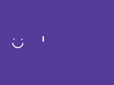 the word smile is written in white on a purple background