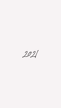 the word 2021 is written in cursive writing on a white paper with black ink