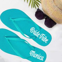 Enhance your bridesmaids' flip-flops with our elegant decals! These high-quality stickers are explicitly designed for bridal parties, adding a touch of style to their dancing shoes. Perfect for bachelorette parties and other special occasions, these flip-flop decals are a fabulous way to make your bridesmaids feel extra special and coordinated. Simply apply the decals to the flip-flops and watch them transform into personalized accessories that complement your wedding theme. Then, get ready to d Wedding Dancing Shoes, Bridesmaid Flip Flops, Dancing Shoes Wedding, Wedding Dancing, Personalized Flip Flops, Girls Trip Gifts, Stickers Wedding, Party Stickers, Bridal Parties