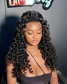 Lace Front Wig Deep Wave, Lace Wigs Styles, Deep Wave Wig, Black Ponytail Hairstyles, Quick Weave Hairstyles, Wave Wig, Hair Collection, Baddie Hairstyles