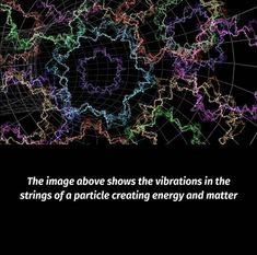 the image above shows the vibrations in the strings of a practice creating energy and matter