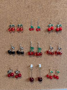 Description Perfect for summer, these cherry style earrings are bound to make a statement for any gathering. Available in a variety of styles, finishes and colours, there is a choice for everyone out there. Featuring either continental wires, shepherd hooks, or if you fancy a bit of dangle in your life, you're sure to find something to suit your taste. All items are either 925 silver, silver plated or gold plated for your choice. All items come packaged in an organza gift bag, meaning that they Trendy Cherry-colored Earrings, Cherry Colored Earrings For Summer Party, Cherry Color Earrings For Summer Party, Summer Gift Cherry Earrings, Trendy Handmade Cherry Earrings, Handmade Trendy Cherry Earrings, Trendy Handmade Cherry Jewelry, Trendy Handmade Cherry Colored Earrings, Trendy Handmade Cherry-colored Jewelry