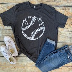 "Show your team spirit with one of our game day sports tees!! These soft and comfy tees are our go-to shirt, we use Bella + Canvas tees for top quality products by Alphabet Soup! Shirts are UNISEX fit Bella + Canvas jersey tees. Looking for a different style tee? V-neck, ladies fit, youth...just ask! We can get it, prices may vary with style. To purchase: ~Choose your color and size from the drop box. ~Looking for a different color or style shirt? Just ask! We can almost always find what you are Sports Fan T-shirt For Baseball Season, Tri-blend Fan Apparel T-shirt For Game Day, Team-colored Tops For Baseball Game Day, Team-colored Tops For Baseball Season Game Day, Team-colored Tops For Game Day During Baseball Season, Game Day Team Spirit Tops, Team-colored Short Sleeve T-shirt For Game Day, Baseball Season Game Day Fan Apparel T-shirt, Game Day T-shirt In Team Colors With Short Sleeves