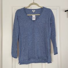 J.Crew Baby Blue Sweater Nwt Size Xxs Originally $69.50 Open To Offers! Denim Blue Long Sleeve Top For Winter, Light Wash Long Sleeve Tops For Winter, Denim Blue Relaxed Fit Top For Winter, Relaxed Fit Denim Blue Top For Winter, Winter Denim Blue Relaxed Fit Top, Fitted Light Indigo Long Sleeve Top, Fitted Long Sleeve Light Indigo Top, Casual Light Wash Tops For Winter, Beige Knit Sweater