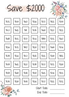 a printable wedding seating chart with flowers and leaves on the table for $ 2, 500