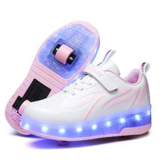 PRICES MAY VARY. [USB RECHARGEABLE] The roller shoes could be charged by USB.There is the charging port and LED light switch in the shoes near the shoes Tongue,please see the picture.It often costs 1-2 hours to charge full and can bright for about 5-8 hours [COOL & EASY TO LEARN] The LED light up shoes have 7 colors and 16 lights modes,you can press the switch to control the modes.Kids cost short time to learn to roll the double wheels roller skate shoes ,it is easy to them.The best birthday gif Skates Shoes, Kids Roller Skates, Roller Skate Shoes, Roller Shoes, Mini Teapot, Boots Chelsea, Light Up Shoes, Boho Fabric, Roller Skate