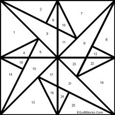 an image of a coloring page with numbers and lines in the shape of a star