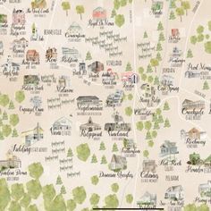 an illustrated map of the city of richmond, virginia in watercolor and pen and ink