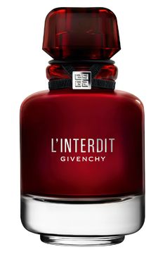 What it is: A spicy next chapter of L'Interdit, Givenchy's iconic forbidden fragrance.Fragrance story: Tuberose and jasmine are ignited with a fiery-red accord of pimento leaf, blood orange and ginger, leaving the fragrance with a floral and spicy trail. In tribute to Givenchy's iconic red color, the feminine perfume bottle is adorned in lacquered red. At the neck of the bottle, the 4G logo adds the perfect couture touch. Style: Floral.Notes:- Top: Sicilian blood orange, spicy red accord- Middle Givenchy Fragrance, Parfum Givenchy, Koleksi Parfum, Givenchy Perfume, Feminine Perfume, Givenchy Beauty, Luxury Cosmetics, Kevyn Aucoin, Muscat