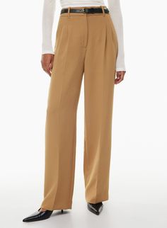 THE EFFORTLESS PANT™ | Aritzia Effortless Pant, Japanese Crepe, Crepe Trousers, Japanese Crepes, Knife Pleats, Flattering Pants, Aritzia Pants, Crop Dress, Flare Top