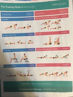 an exercise poster showing the different exercises