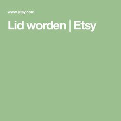 a green background with the words lid worden etsy in white letters on it