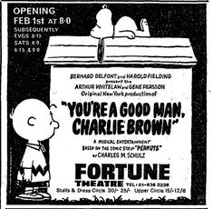 an advertisement for the charlie brown show