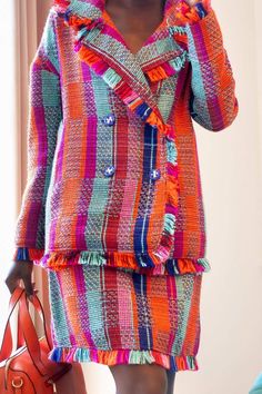 Multicolored fringe coat. Double breasted. Woman fashion, fall fashion, fall trends, woman coats, colorful dress, woman inspiration, fashion ideas , street coat, early fall fashion. #fashion #fallfashion #falltrends #casualoutfits #womancoats #evafranco Multicolor Long Sleeve Outerwear With Tassels, Spring Multicolor Outerwear With Tassels, Multicolor Spring Outerwear With Tassels, Coats For Women Casual, Early Fall Fashion, Fringe Coat, Woman Inspiration, Fringe Coats, Chic Coat