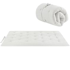 an image of a mattress and pillow set up on white background with clipping for text