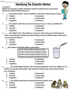 the scientific method worksheet for students to learn how to write and use it