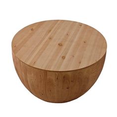 a round wooden table top on a white background