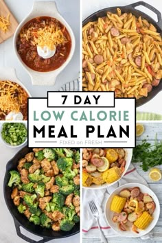 the 7 day low calorie meal plan