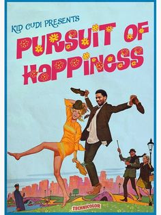 a movie poster for the film pursuit of happiness, starring actors in costume and dancing