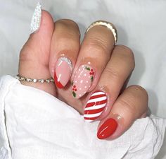 Christmas Nails Acrylic, Cute Gel Nails, Disney Nails, Christmas Nail Designs, Christmas Nail