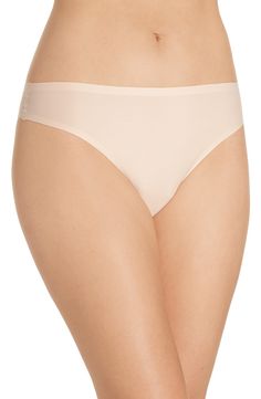 Women's Chantelle Lingerie Soft Stretch Seamless Thong, Size One Size - Beige Classic Briefs With Soft Touch, Soft Touch Second-skin Briefs, French Cut, Innovative Fashion, Lace Sheath Dress, Gowns With Sleeves, Ruffled Sleeve Top, Performance Fabric, Skin Color