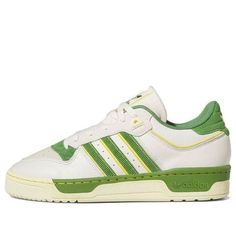 adidas originals Rivalry Low 86 'Pinkwhite Green Yellow' FZ6318 (SNKR/Cozy/Skate/Light/Unisex/Low Top/Non-Slip/Wear-resistant) Green Low-top Adidas Skate Shoes, Green Skate Shoes With Three Stripes And Round Toe, Green Skate Shoes With Three Stripes Branding, Green Adidas Sneakers With Three Stripes, Adidas Green Skate Shoes With Logo, Green Adidas Skate Shoes With Logo, Adidas Green Skate Shoes With Three Stripes, Green High-top Skate Shoes With Three Stripes, Green Adidas Sporty Sneakers