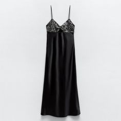 F00226481-103 Black Mini Dress With Built-in Bra For Party, Elegant Black Slip Dress With Built-in Bra, Sequined Slip Dress For Night Out, Backless Black Slip Dress For Evening, Black Backless Slip Dress For Evening, Black Dress With Built-in Bra For Night, Black Spaghetti Strap Slip Dress For Club, Black Spaghetti Strap Dress For Night, Black Slip Dress For Summer Club Events