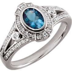 Aquamarine & Diamond Accented Ring Stule #66146 Engangement Rings, Aqua Ring, Graduation Rings, Oval Jewelry, Bridal Jewels, Diamond Accent Ring, Sparkling Rings