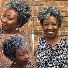 Amazon.com : MIMAN Miman 5 Packs 10 Inch Short Saniya Curl Crochet Hair for Black Women Bouncy Crochet Braids Synthetic Braiding Hair (Grey) : Beauty Grey Hair Braids, Hairstyles For Seniors, Grey Hair Care, Afro Braids, Hair For Black Women, Curly Crochet Hair Styles, Crochet Hair Extensions, Beautiful Gray Hair